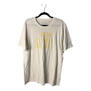 Oat Collective Women's Off-White Here Comes The Sun Pullover Tee Size XL